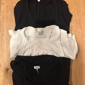 Bundle of three Splendid Black and White Tank Tops and one Splendid shirt